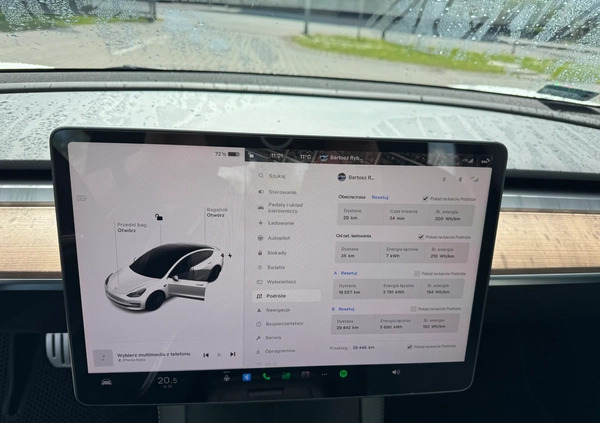 Tesla Model 3 cena 180000 przebieg: 29500, rok produkcji 2022 z Zielonka małe 277